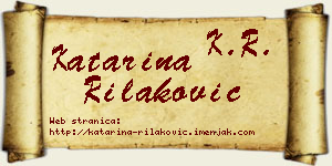 Katarina Rilaković vizit kartica